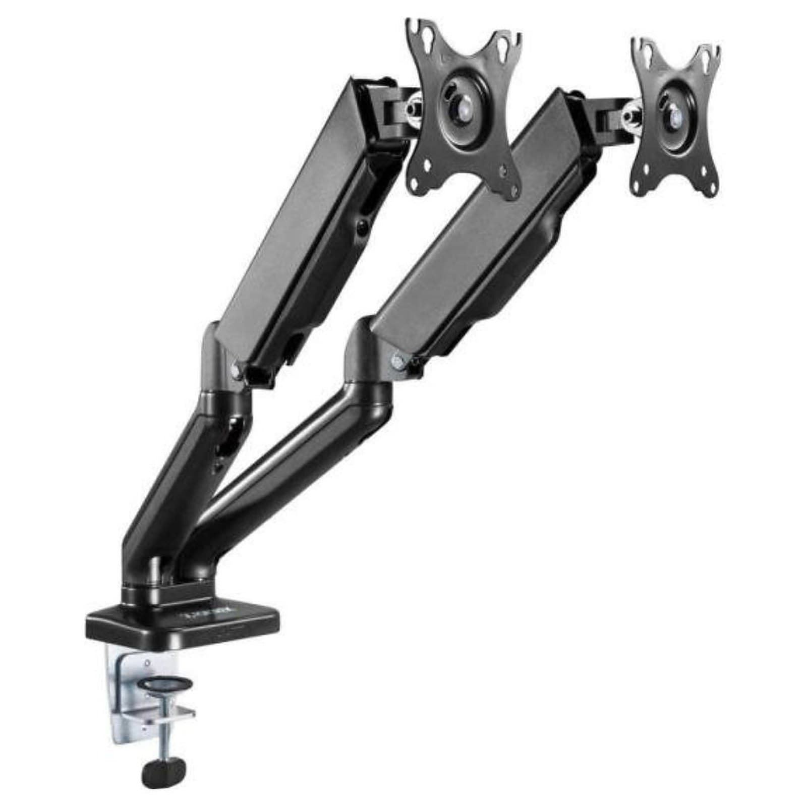 Fortrek Double Monitor Desk Mount Arms Dual Stand, Adjustable Grommet Mounting for 17 to 32 Inch Computer Screens