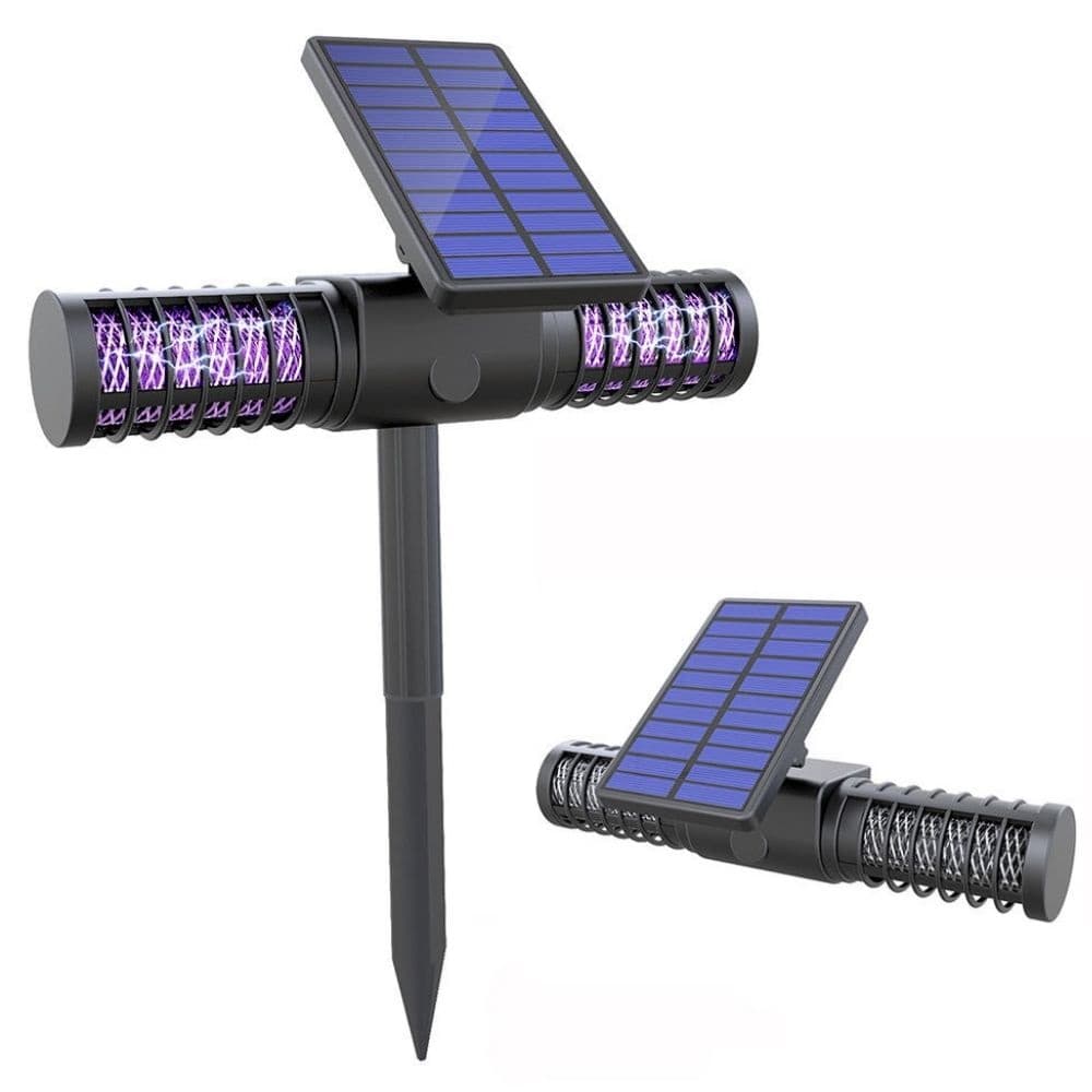 Solar Mosquito Killer, Electric Bug Zapper Outdoor, Waterproof UV Mosquito Zapper for Backyard, Patio, Home, Camping