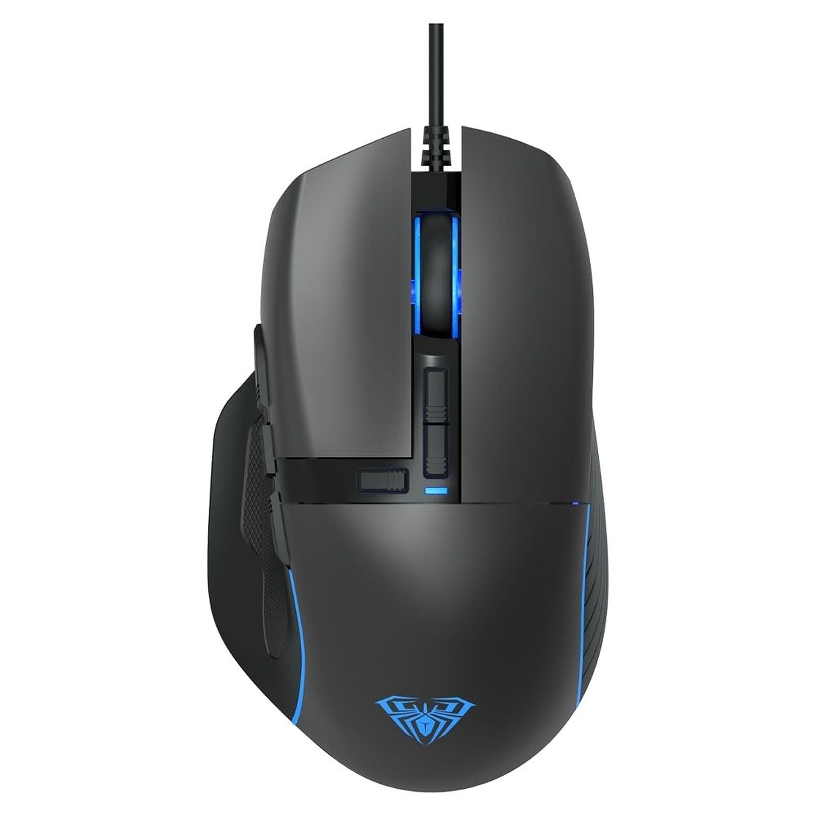 Aula F808 RGB Optical Wired Gaming Mouse with 4-Speed DPI, USB Computer Mouse for PC, Laptop, Black