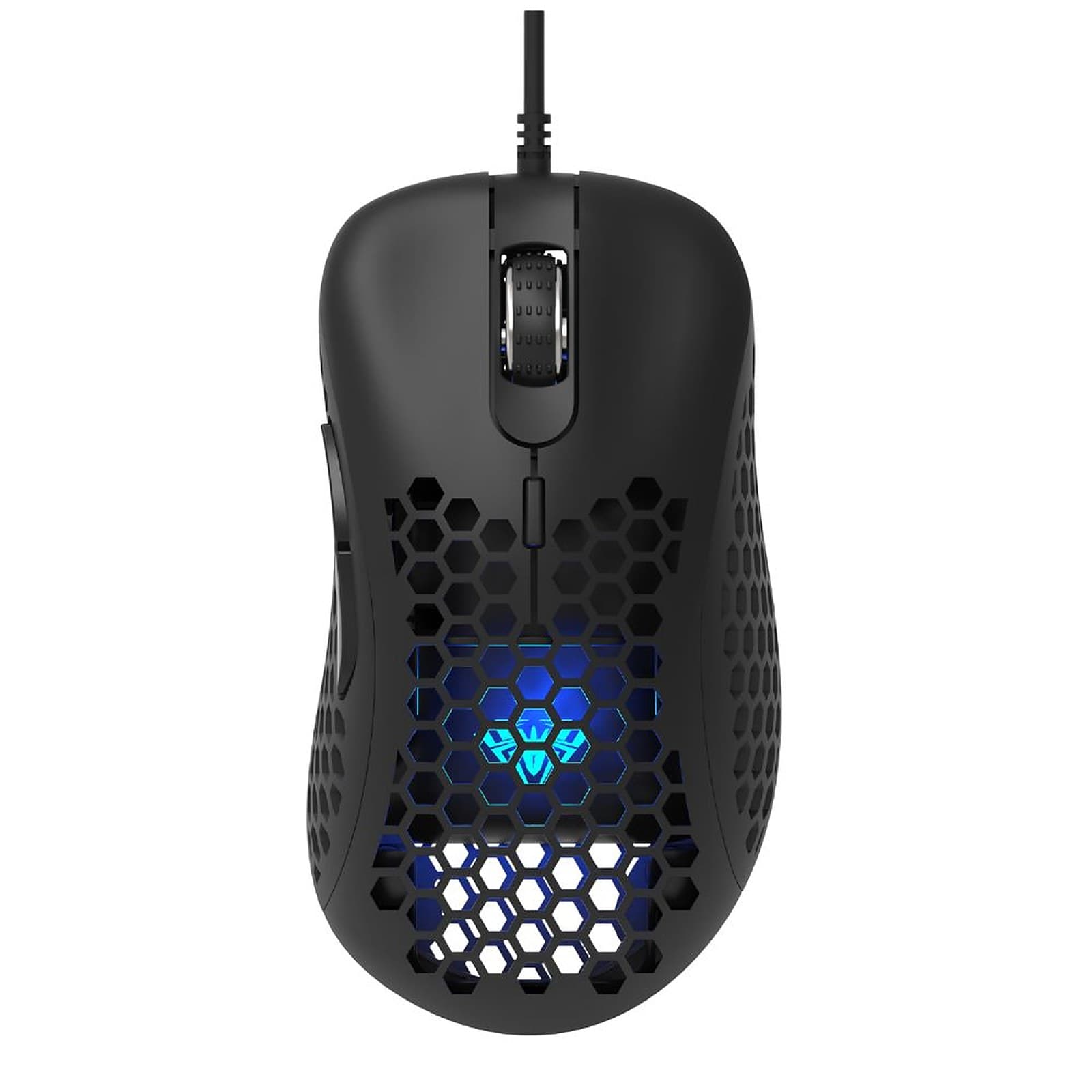 AULA Wind F810 RGB Wired Gaming Mouse, Lightweight Honeycomb Shell, Up to 6400 DPI, 6 Buttons, RGB Backlight, Ergonomic, Black
