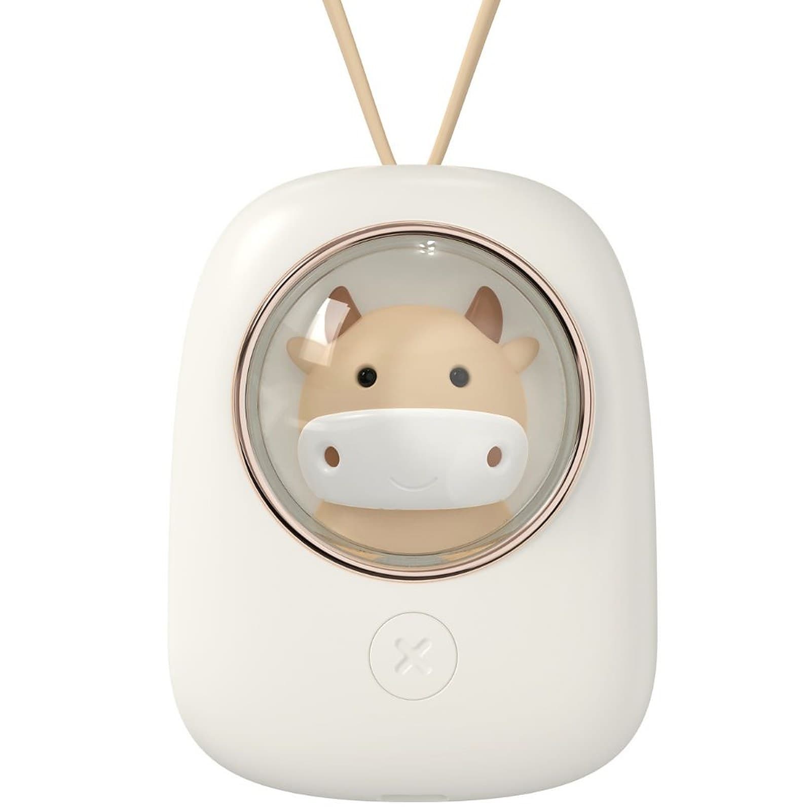Cute Pet USB Hanging Neck Fan, Rechargeable Hands Free Personal Portable Fan with LED Light