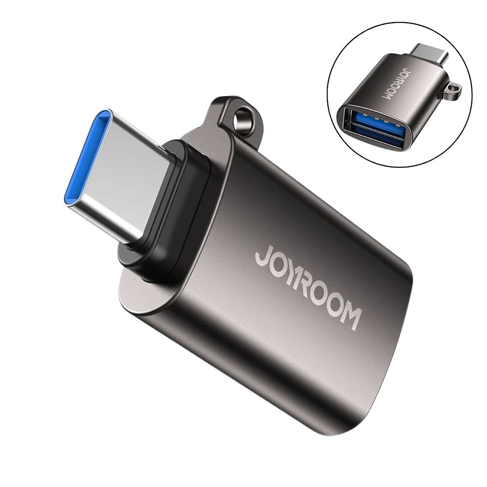 Joyroom USB Type C Male to USB A Female Adapter, Converter, Fast Data Transfer for PC, Wall Charger, Power Bank, Laptop, 1 Pack