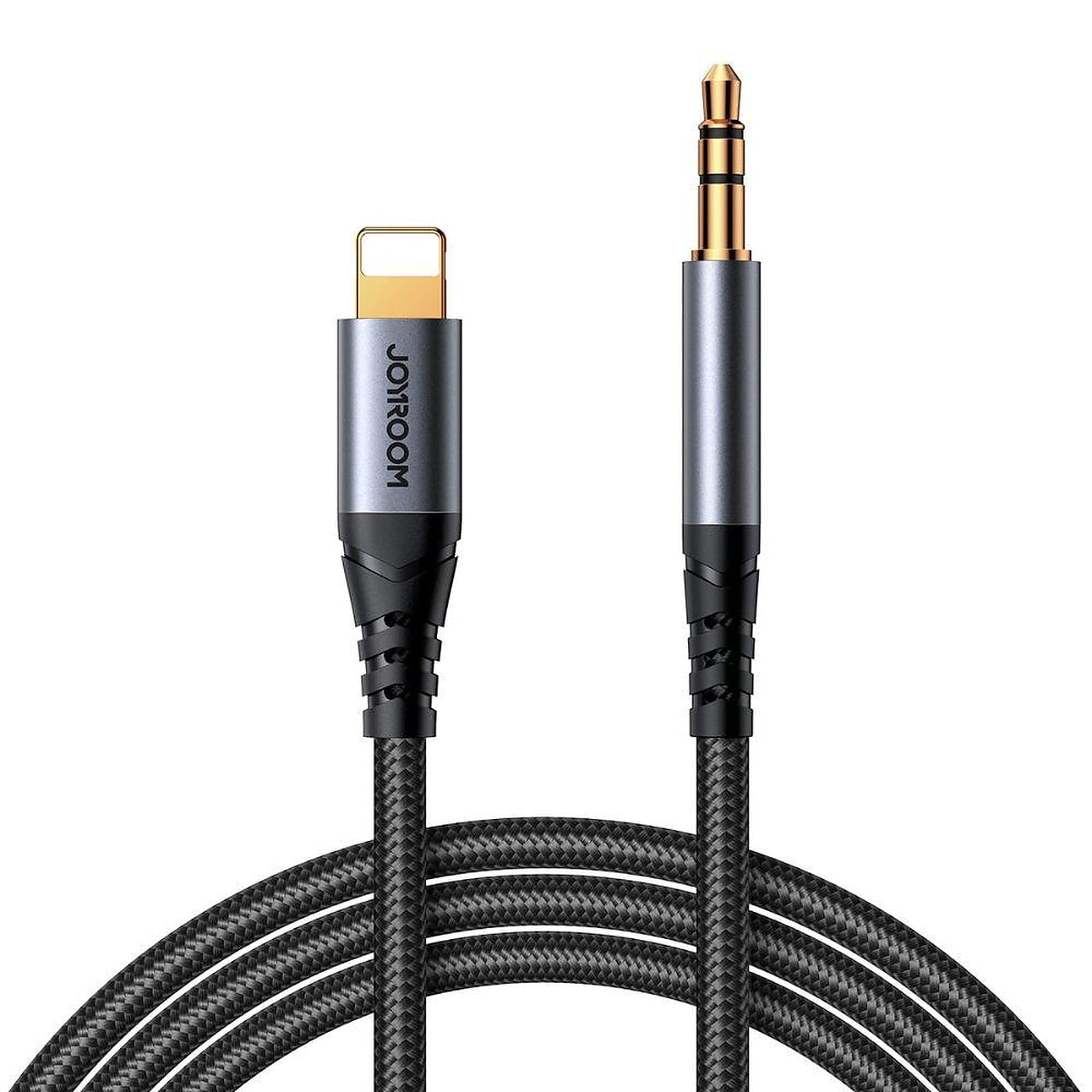 Joyroom SY-A06 Audio-Transfer Series AUX Audio Cable Lightning 8-Pin to 3.5mm Mini Jack, iPhone and iPad Compatible, 1.2m, Black