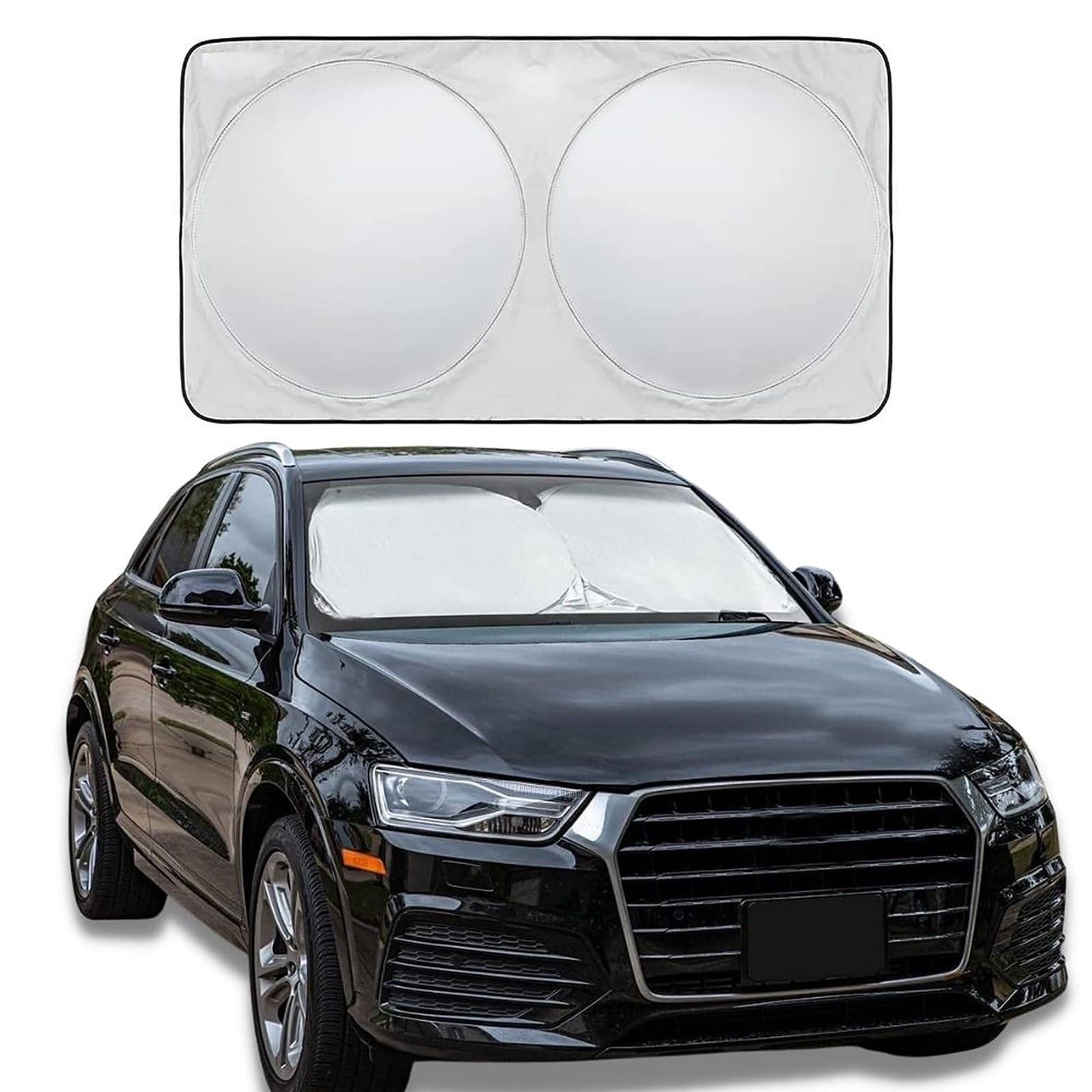 Maro WS-CM Car Windshield Sun Shade with Storage Pouch, Car Sun Visor, Medium Size 150 x 78cm
