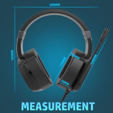 HP H320 Gaming Headset new design measurement
