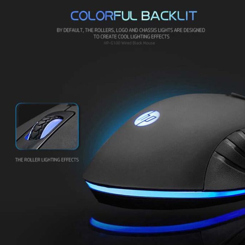 HP G100 Optical Ergonomic Gaming Mouse 8