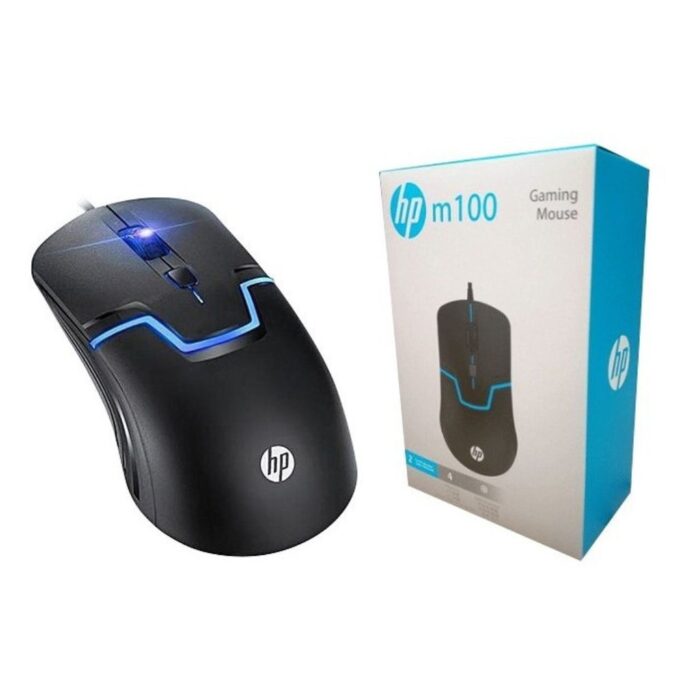 HP M100 Wired Gaming Mouse packaging