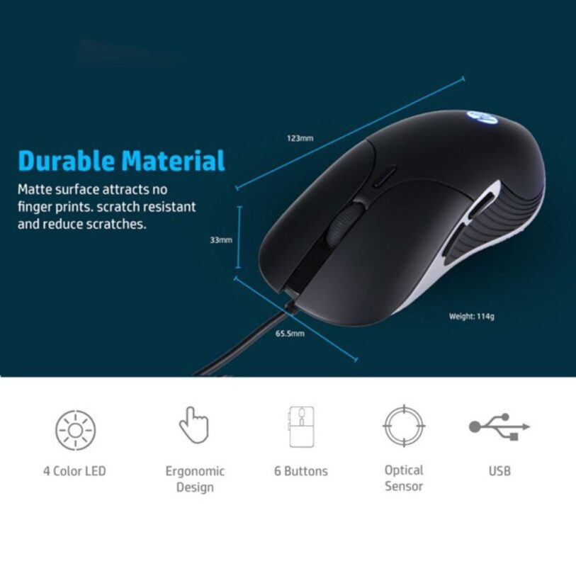 HP M280 RGB USB Wired Gaming Mouse 7