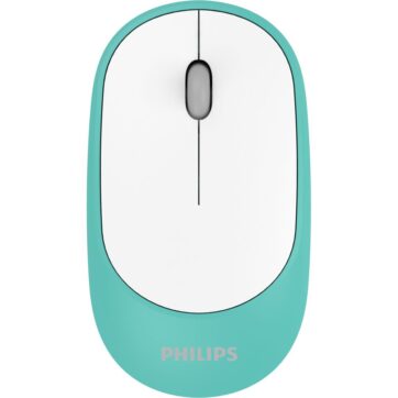 Philips SPK7314 Quiet Slim Mouse Cyan Green 01