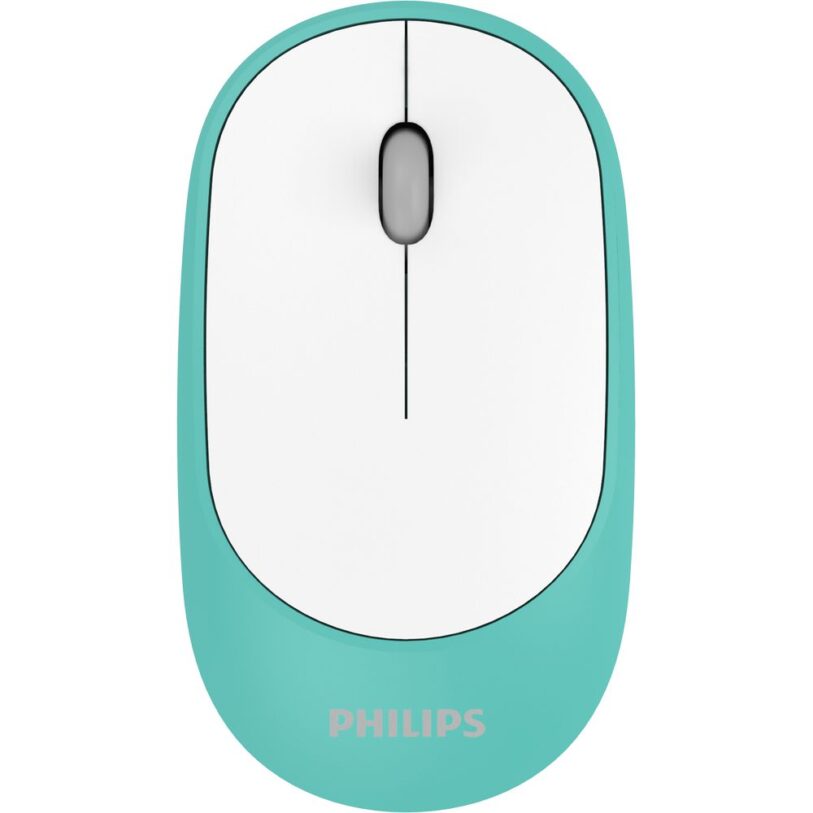 Philips SPK7314 Quiet Slim Mouse Cyan Green 01