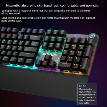 Philips SPK8614 Mechanical Gaming Keyboard with Wrist Rest Detail 11