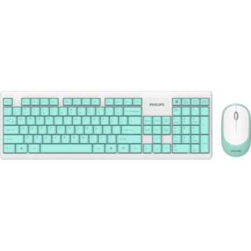 Philips SPT6314 Compact Wreless Keyboard and Mouse Cyan 02
