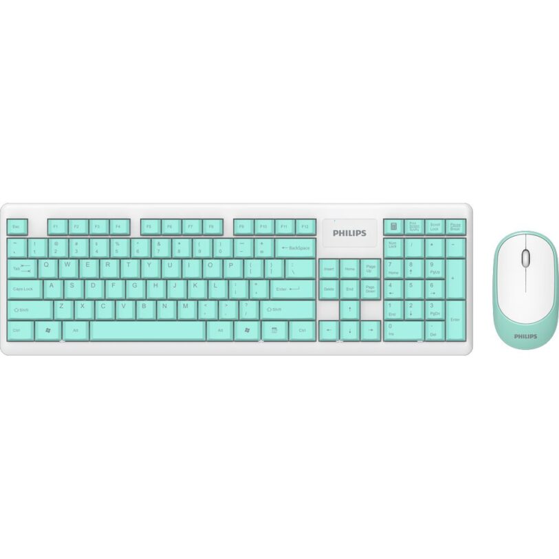Philips SPT6314 Compact Wreless Keyboard and Mouse Cyan 02