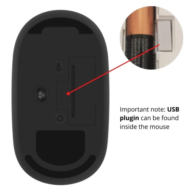 Philips SPK7314 M314 Wireless Mouse, Slim, Quiet, Ergonomic Optical Mouse for PC, Laptop, Office, and Travel