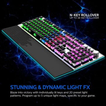 Philips SPK8624 Mechanical Gaming Keyboard with Wrist Rest Detail 02
