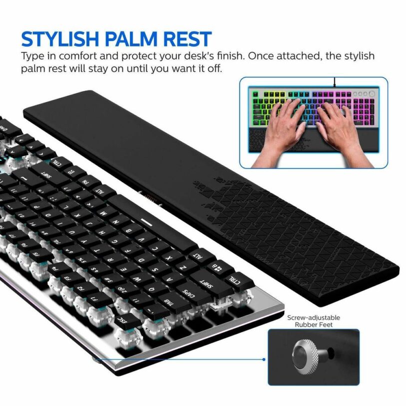 Philips SPK8624 Mechanical Gaming Keyboard with Wrist Rest Detail 04