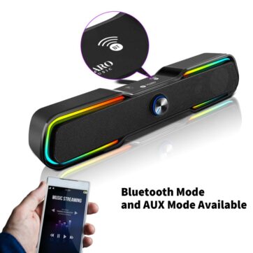 Maro BTS 169 RGB Gaming Soundbar and PC Speaker Bluetooth and AUX 5