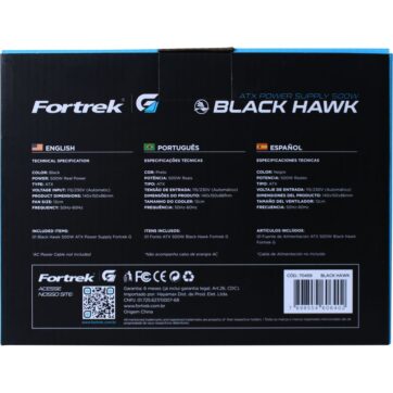 Fortrek BlackHawk Bronze 500W Computer Power Supply PSU 05