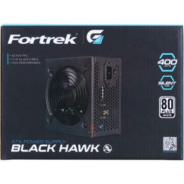 Fortrek BlackHawk White 400W Computer Power Supply PSU 05