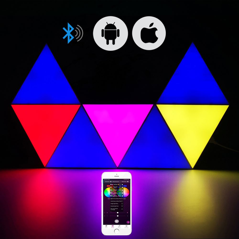 Triangle Wall Light Panels 6 LED Light Panel w/ App Control, Gaming