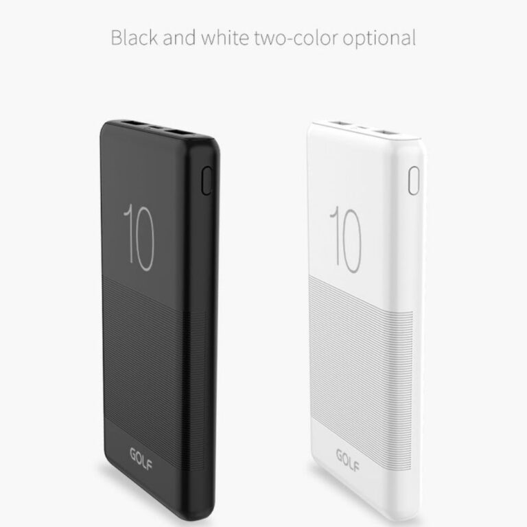 Golf PB G80 Fast Charge Portable Power Bank Black and White 1