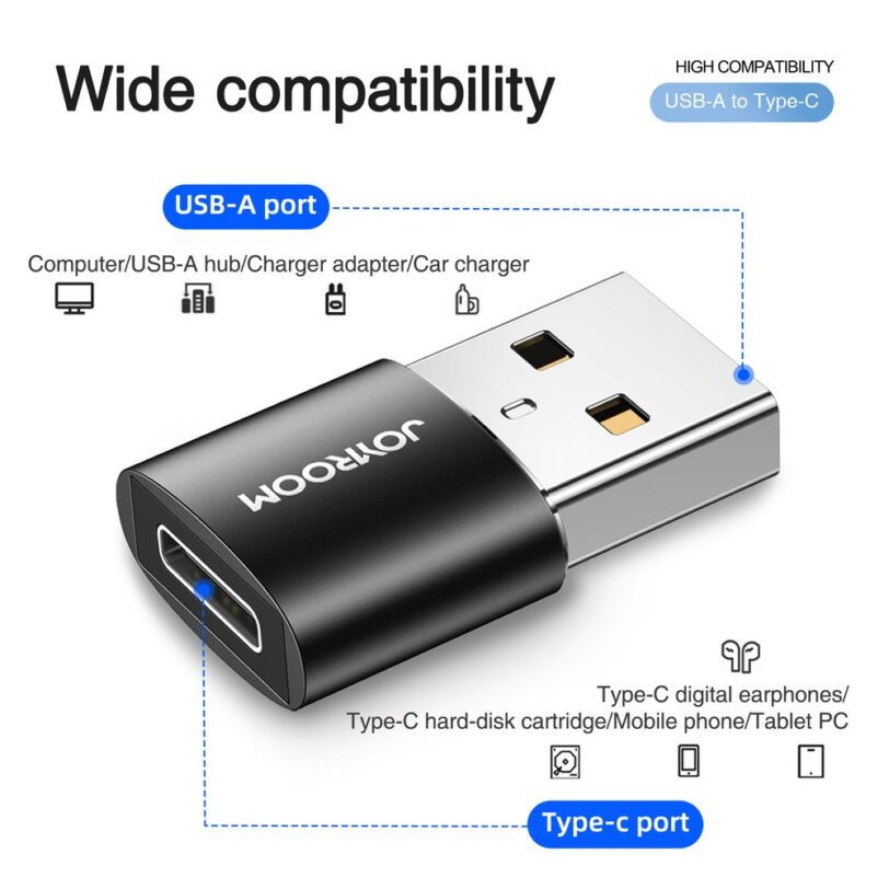 Joyroom S H152 Portable USB A to USB C Adapter 1