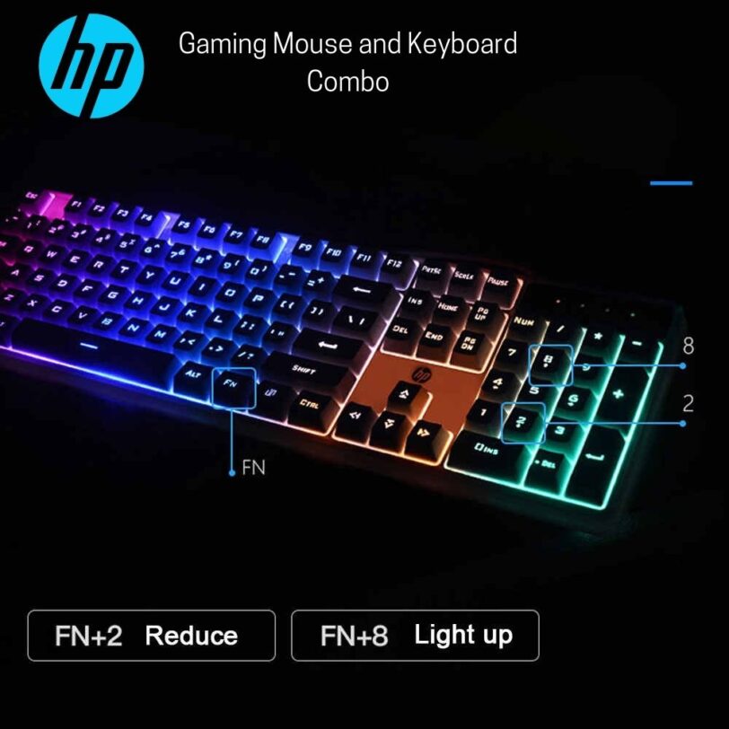 HP KM200 Wired Gaming Keyboard and Mouse Combo 8