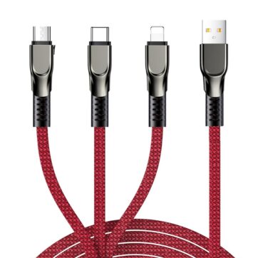 Joyroom S 1335K4 3 in 1 data cable 1.3M Lightning Type C micro Red 1