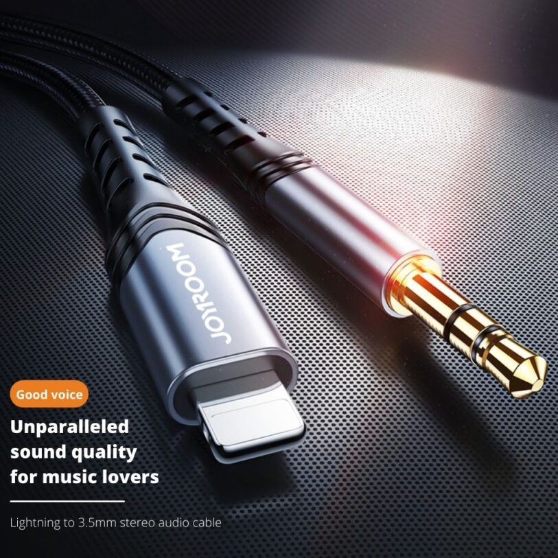Joyroom SY A02 Lightning to 3.5mm port audio cable 2M black 3