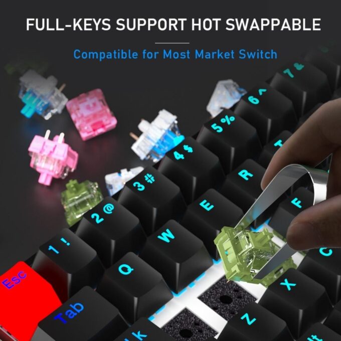AULA F3068 2 in 1 Mechanical TKL Keyboard swappable 2