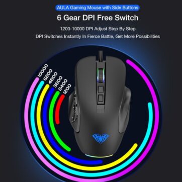 AULA H510 Advanced RGB Gaming Mouse 6 gear 1
