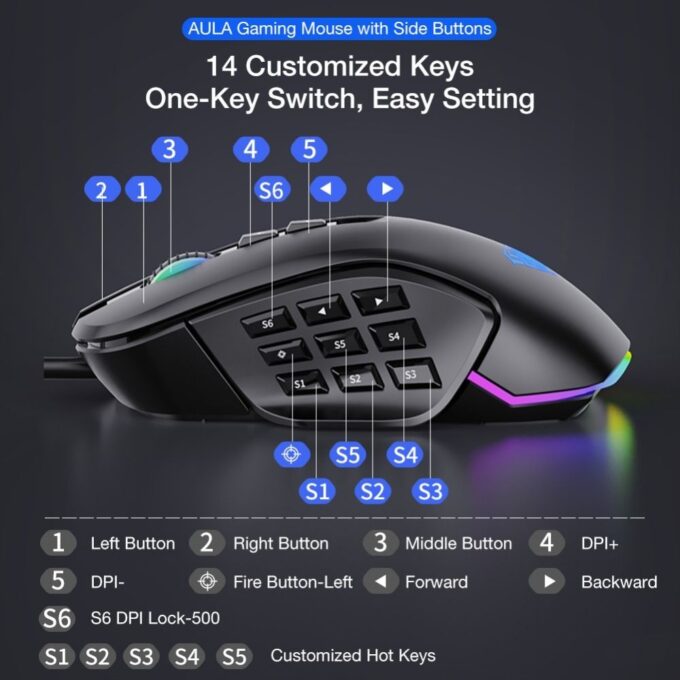AULA H510 Advanced RGB Gaming Mouse main 1 1