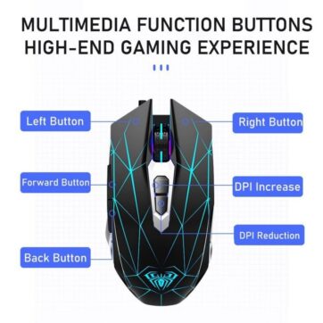 AULA T201 Wired Gaming Keyboard and Mouse combo multimedia 2