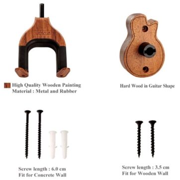 Guitar Wall Mount Solid Wood MA 25C D E inclusion 1