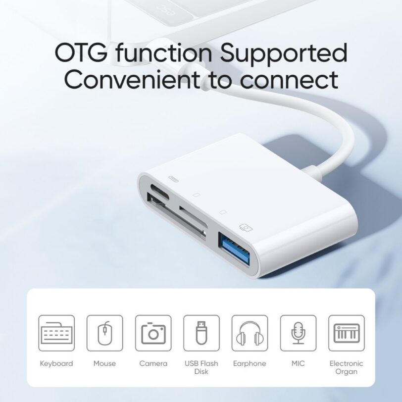 Joyroom S H142 USB OTG card reader for iphone OTG 2
