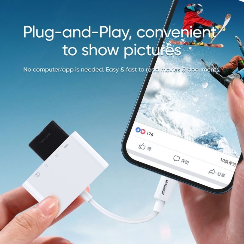 Joyroom S H142 USB OTG card reader for iphone convenient 1 1