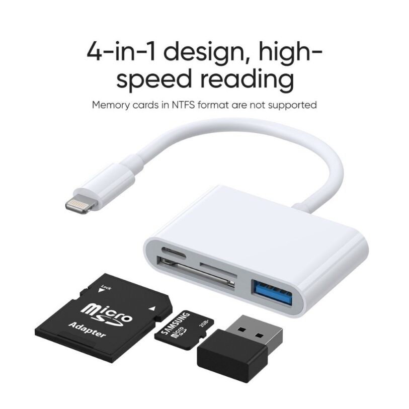 Joyroom S H142 USB OTG card reader for iphone high speed 3