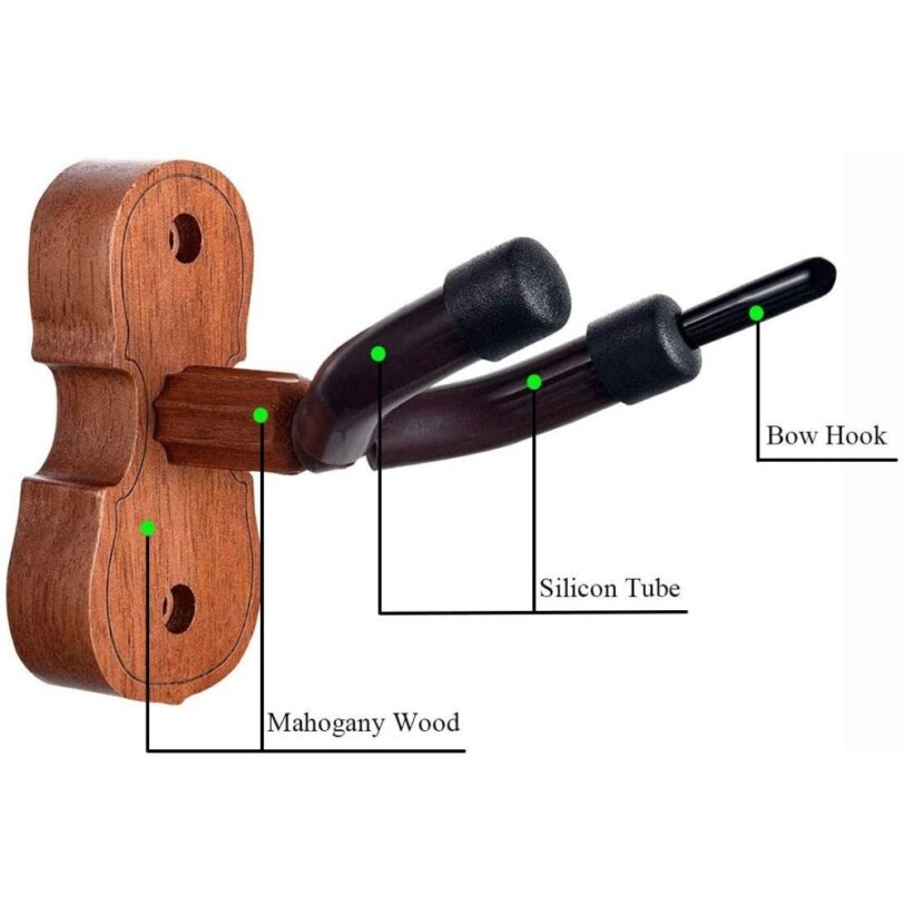 Violin Wall Mount Solid Wood MA B parts