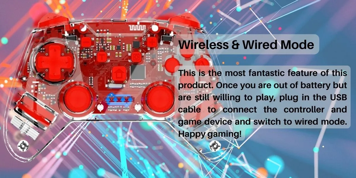 Wireless BT Gamepad YS01 RD