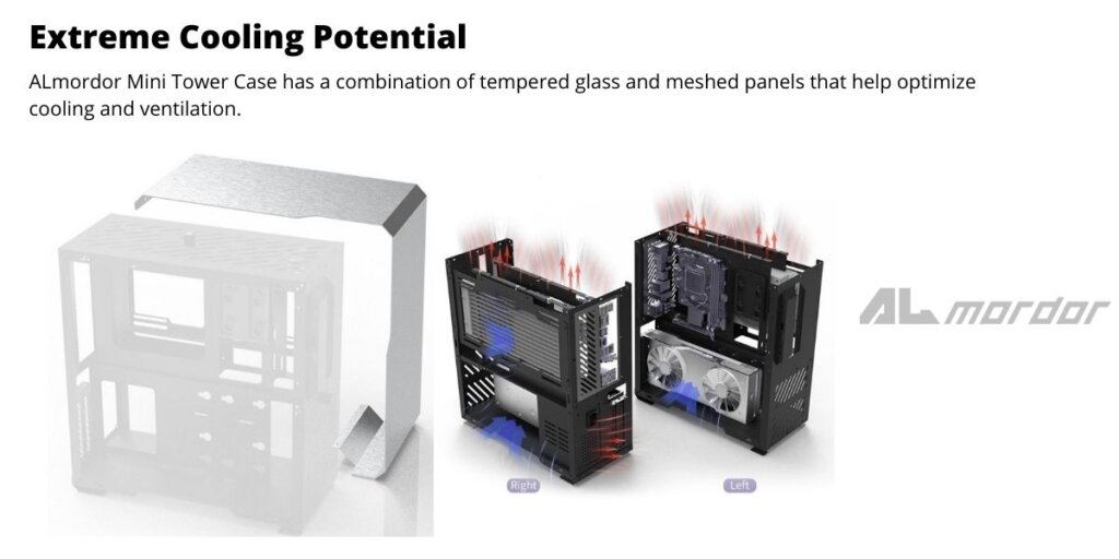 ALmordor Mini Tower Computer Case 160I ITX G 2