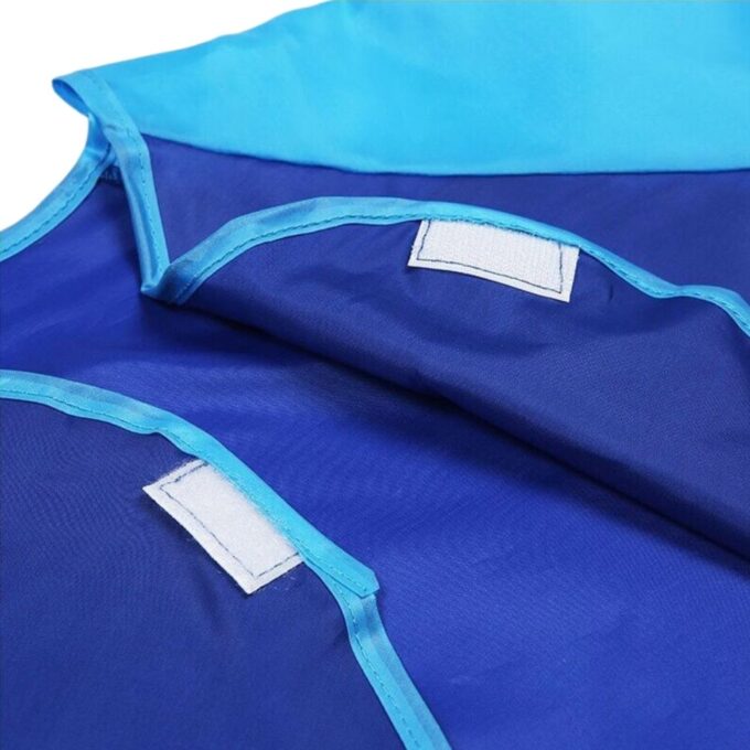 Long Sleeved Painting Smock for Kids PS BL M velcro 1
