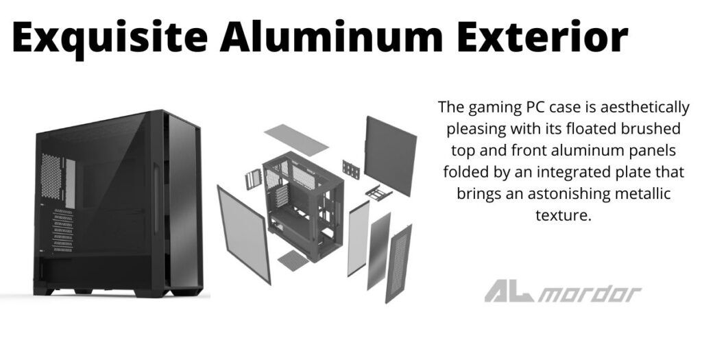 ALmordor Aluminum Mid Tower Computer Case 3