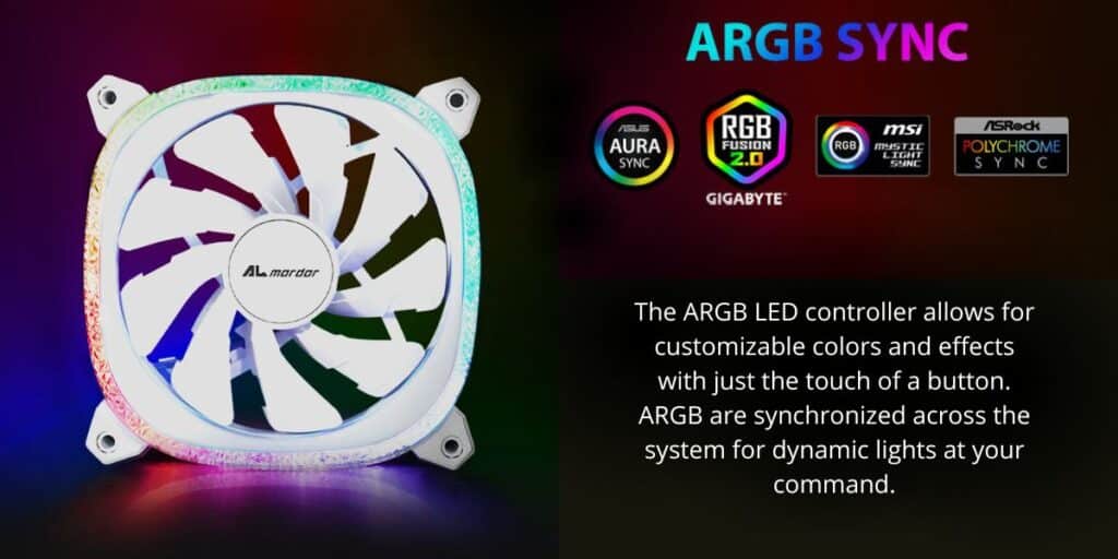 ALmordor Stardust XD120 CPU Cooler with RGB Light 3