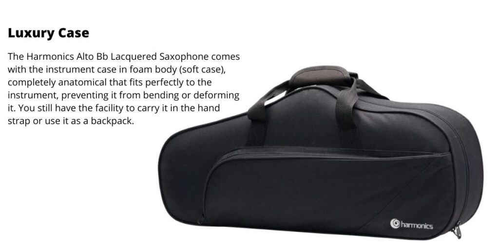 Harmonics Eb Alto Saxophone with Carrying Case 3