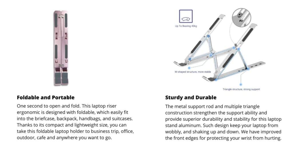 Foldable Laptop Stand Portable 2 1