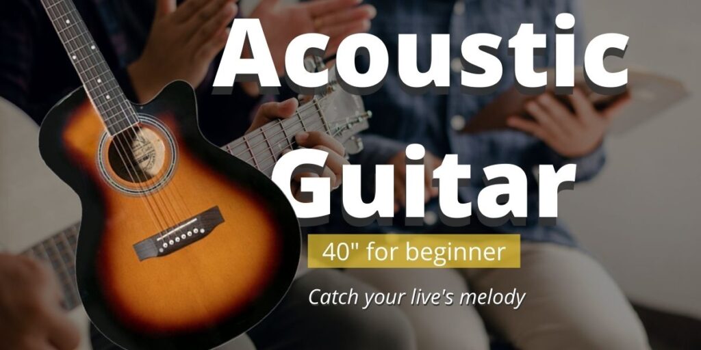 40 Inch String Acoustic Guitar Cutaway for Beginner 1