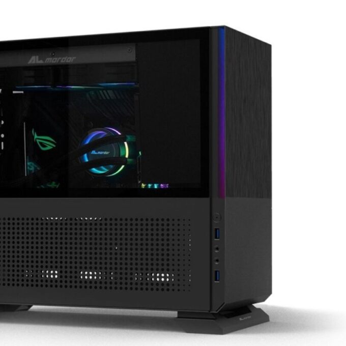 AL Mordor Mid Tower Computer Case Sparkle 170M MATX Silver RGB 1 1 812x812 1