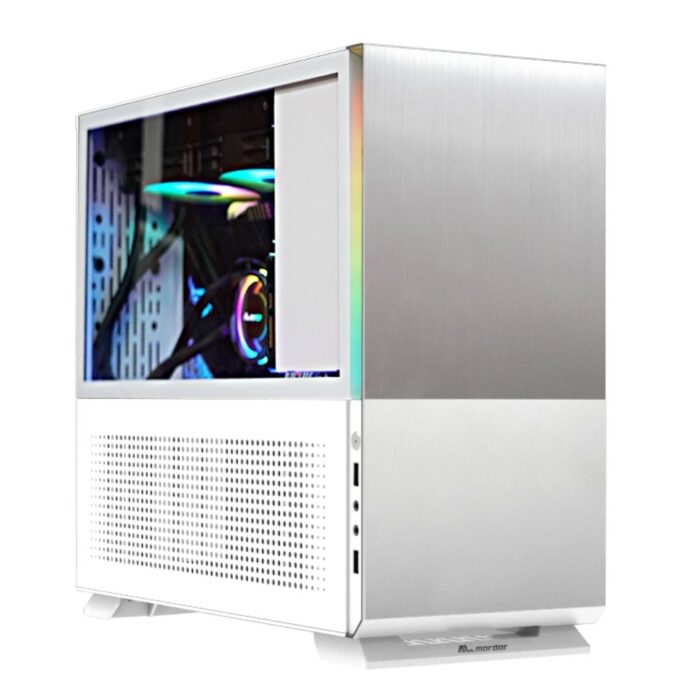AL Mordor Mid Tower Computer Case Sparkle 170M MATX Silver main
