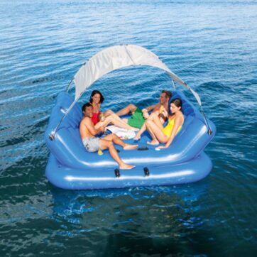 Inflatable Island with Sunshade and Soundbar 43134E relaxation