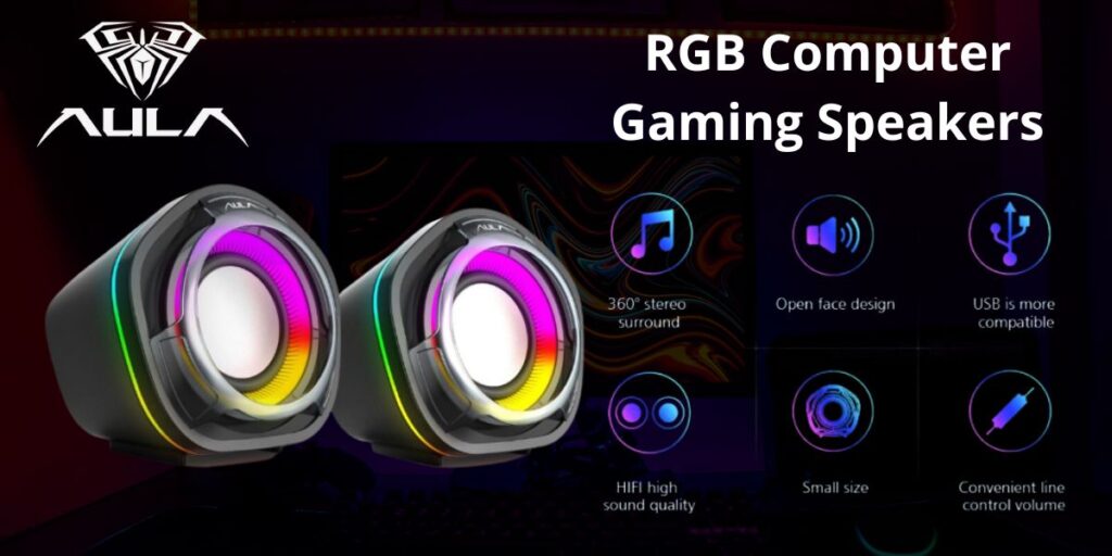 Aula N 107 Gaming RGB Desktop Speakers 1 1